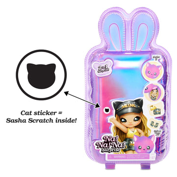Mga Entertainment Na! Na! Na! Surprise 2-In-1 Fashion Doll And Plush Purse Series 3 – Sasha Scratch
