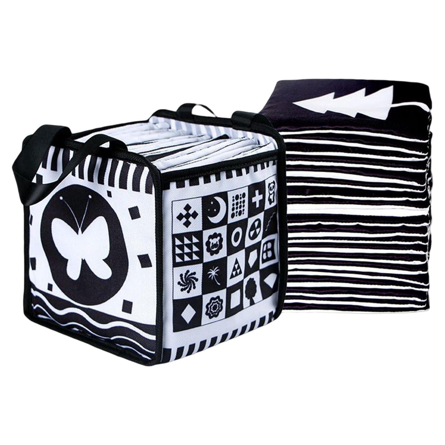 Merishopp Flash Cards Toys Washable With Storage Bag For Over 0 Years Old Boys Girls Black White