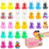 28Packs Easter Bunny Stress Balls,Easter Basket Stuffers,Easter Squishy Squeeze Balls Bulk Fidget Toys For Adults,Stress Relief