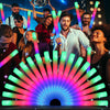 wellent 64 Pack Foam Glow Sticks, Bulk LED Foam Sticks, Foam Light Up Sticks with 3 Mode Colorful Flashing, Glow Party Supplies,