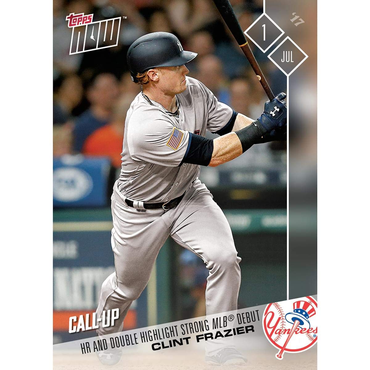 Topps Now Hr And Double Highlight Mlb Debut Clint Frazier Card #313
