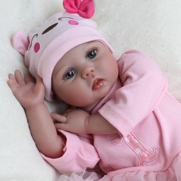 CHAREX Realistic Reborn Baby Doll, 22 Inch Handmade Silicone, 22'' Lucy, Weighted Newborn Toy Gift for Kids Age 3+