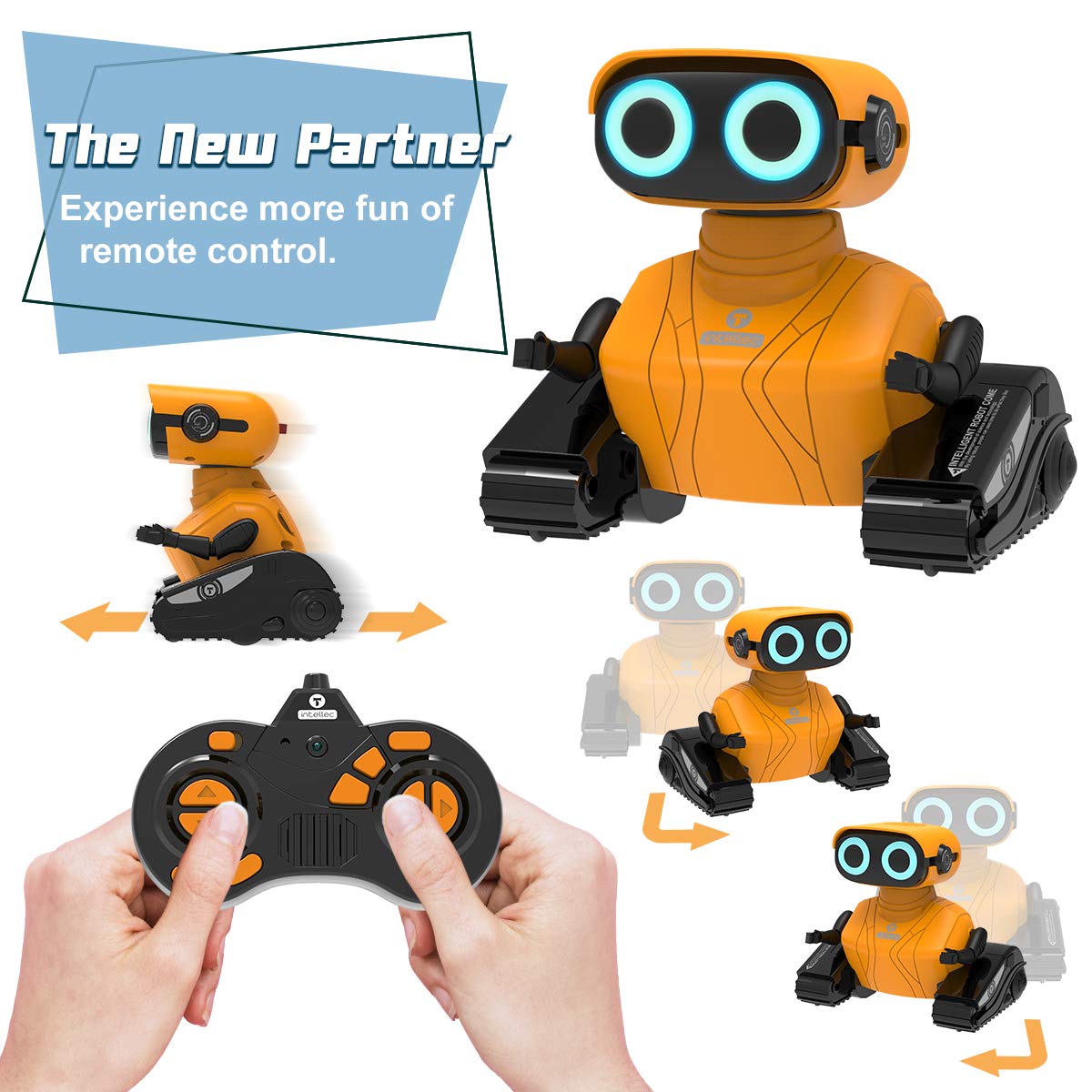 KaeKid Robot Toys for Kids, 2.4Ghz Remote Control Robot Toys with LED Eyes & Flexible Arms, Dance & Sounds, RC Toys for 3 4 5 6