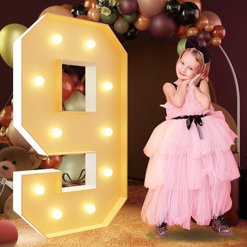 Imprsv 4Ft Marquee Numbers, Light Up Numbers For 90Th Birthday Decorations, Marquee Light Up Letters Anniversary Party Decor, Mo