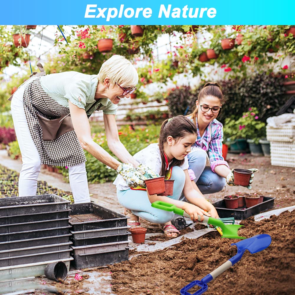 Dilabnba Beach Sand Toys Shovels for Kids Adults, 16inch/40cm Jumbo Toddler Garden Beach Sand Spade Shovels for Digging Snow, Pl