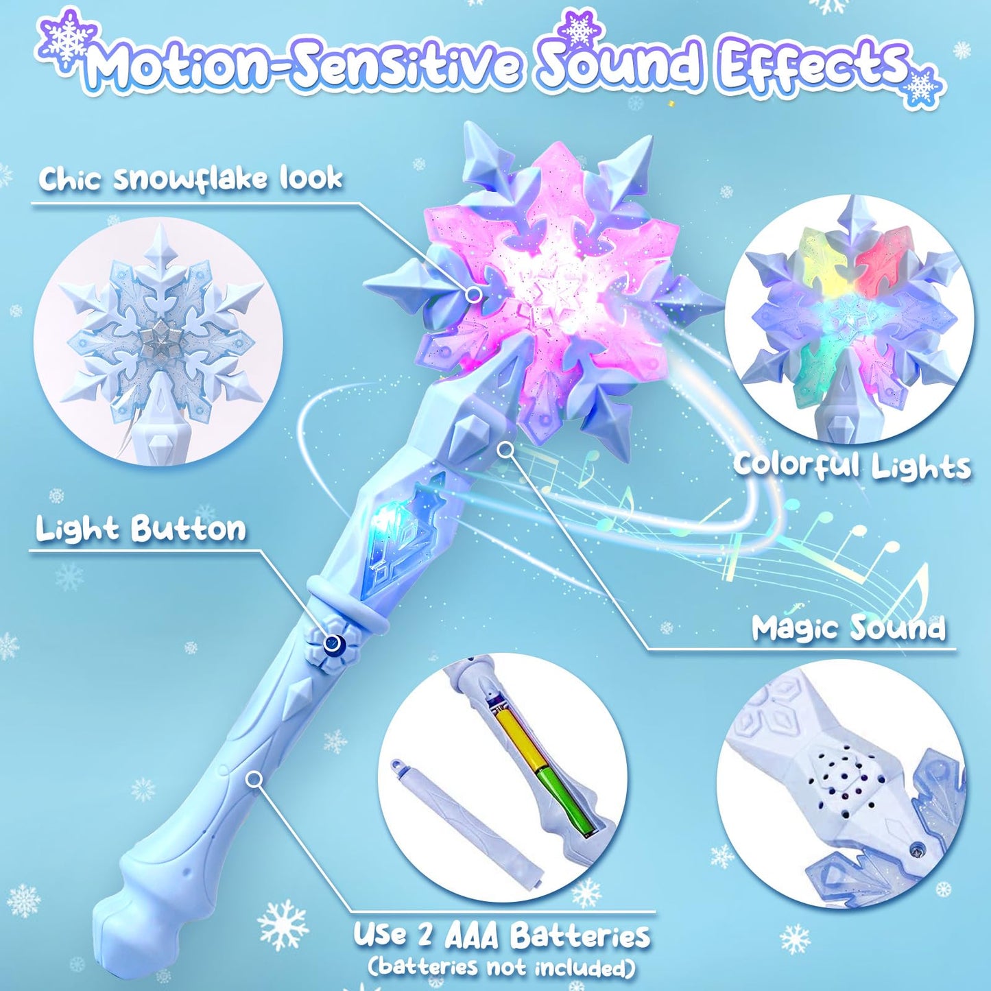 Golray Frozen Toys For Girl Gift Kids Makeup Kit & Elsa Princess Dress Up Set, Purse & Cape & Real Make Up & Nail Polish & Wand,