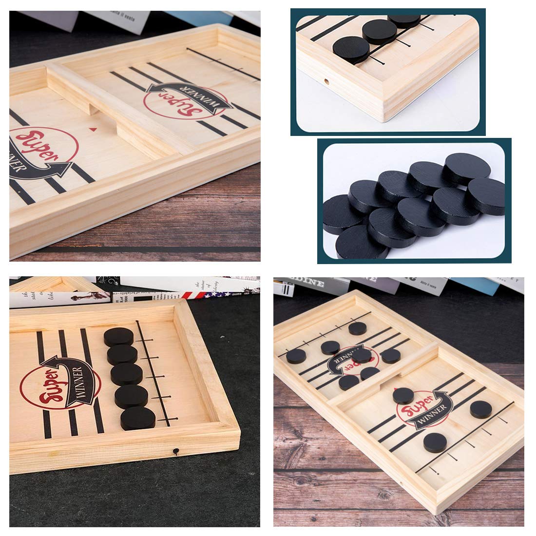 Simplenice Fast Sling Puck Game,Sling Puck Game,Slingpuck Games Toy,Paced Super Winner Board Games Toys For Kids & Adults Medium Size