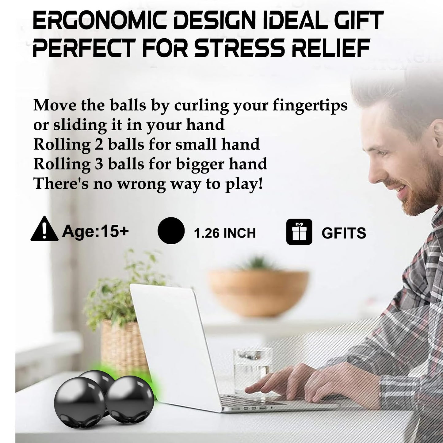 Cool 1.26 Inch Jumbo Magnets Balls Fidget Toys For Adults, Large Fidget Mangetic Sphere With Case, Ferrite Putty Office Desk Decorations Fidget Toy Stones Holiday Stocking Stuffer Gift 5 Pack