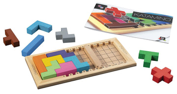 GIGAMIC Katamino Wooden Shape Puzzle Game for Ages 6+, 1-2 Players, 10 Min Playtime, Model GZKC
