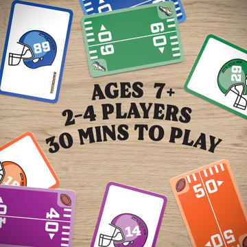 Touchdown! Fun Card Games - The Fast-Paced, Football Themed Card Game That Anyone Can Play, 2-4 Players, Ages 7+, Family Game Ni