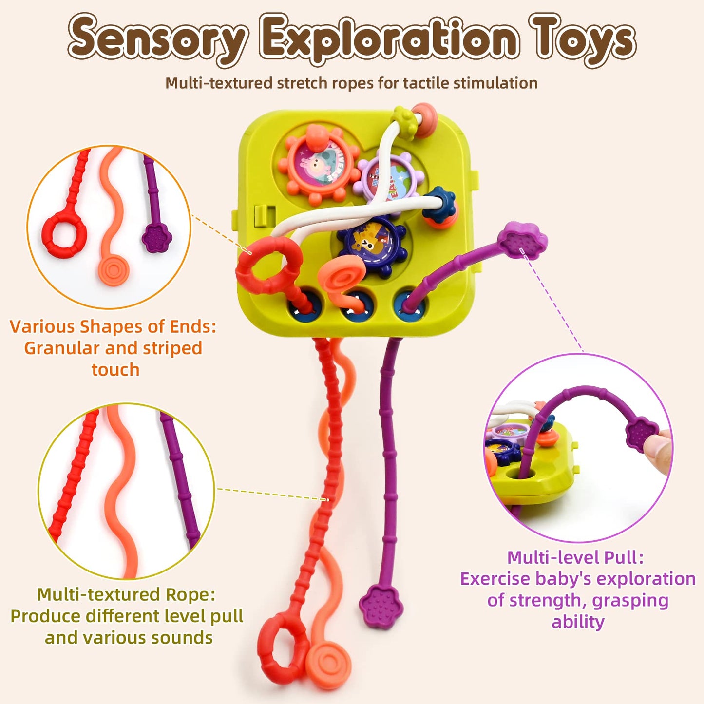 Aituitui Baby Toys 12 18 Months, Multifunctional Sensory Teething Toys For 1 2 Year Old Boy Girl, Learning Educational Shape Sor