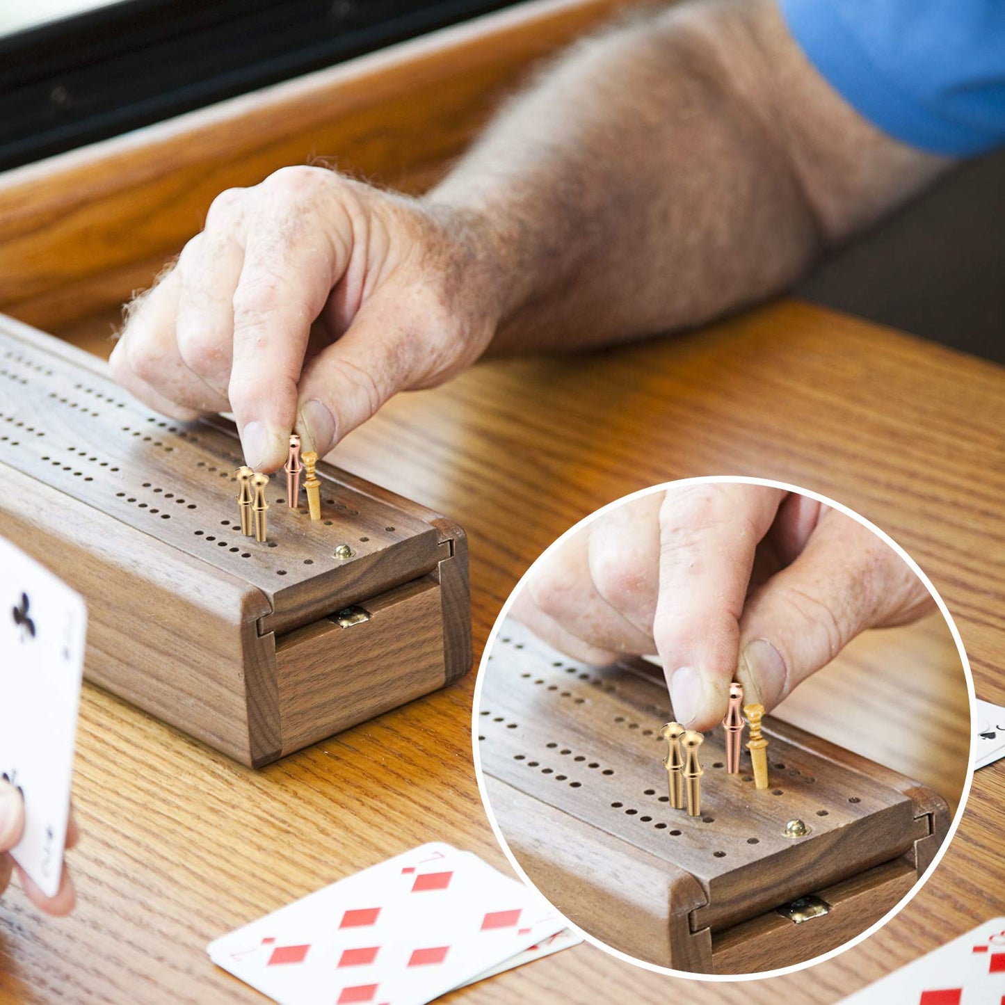Mudder 12 Pieces Metal Cribbage Pegs Cribbage Board Pegs Fit 1/8 Holes With A Tapered Design With 4 Colors