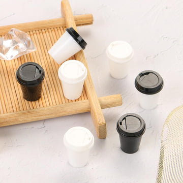 12 Set Dollhouse Miniatures Coffee Cups 1:12 Mini Takeaway Coffee Cup Miniature Dollhouse Accessories Mini Things For Mini Coffe