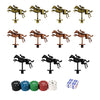 Metal Horse for Horse Racing Board Game, 5 Colors Chips, Gold 4, Rose Gold 4, Black 3