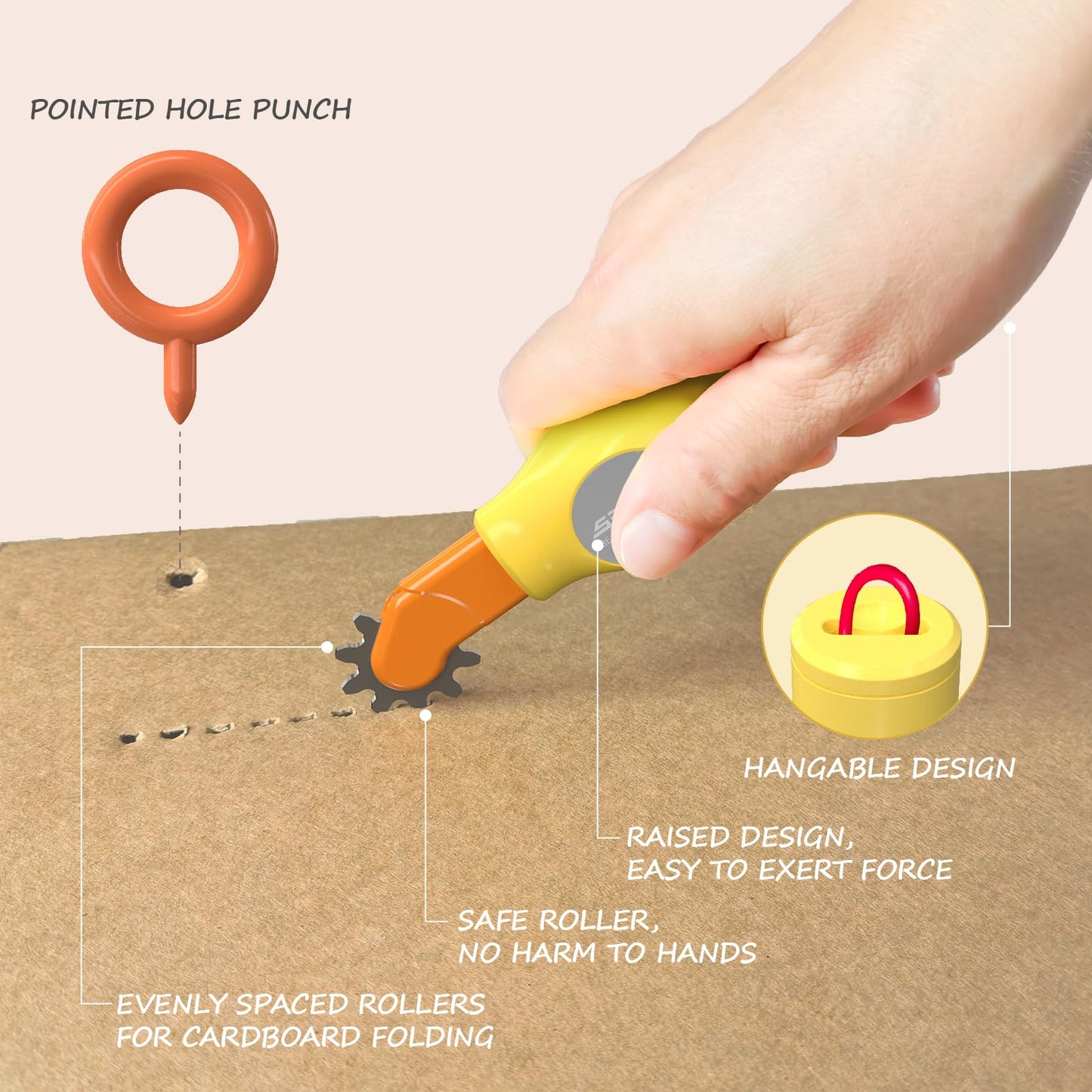 Kraftzoo Cardboard Construction Tool Kit for Kids - 132 PCS DIY Cutting Tools & Educational Toys for Family & Team Projects - Cr