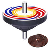 Leap Fit Spinning Top Game Set - Traditional Korean Folk Game, Standard Size, Dark Gray, Model LF048