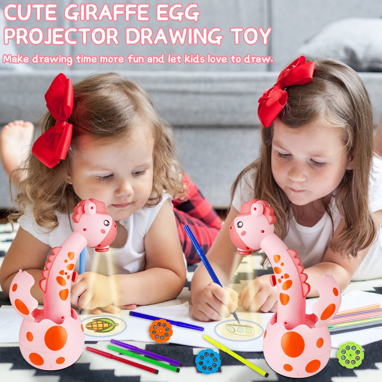 Rngodo Drawing Projector For Kids, Trace And Draw Projector Toy For Toddler Girls & Boys, Learning Art Children Drawing Projecti