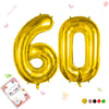 Smlpuame 40 Inch Number Balloon 0-9 Gold Large Number 60 Balloons,Digital Balloons For Birthday Party Celebration Decorations Su