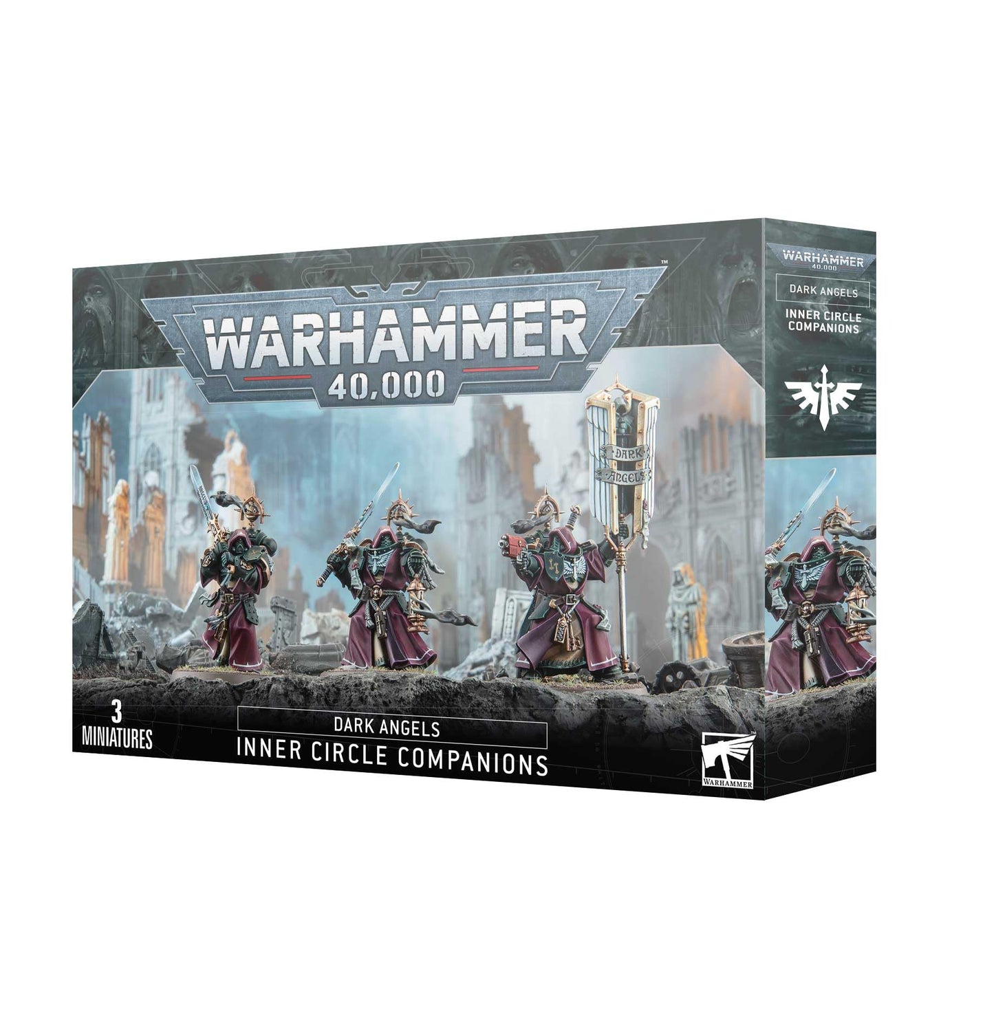 Warhammer Dark Angels Inner Circle Companions Model 44-19 - Black Plastic Miniatures