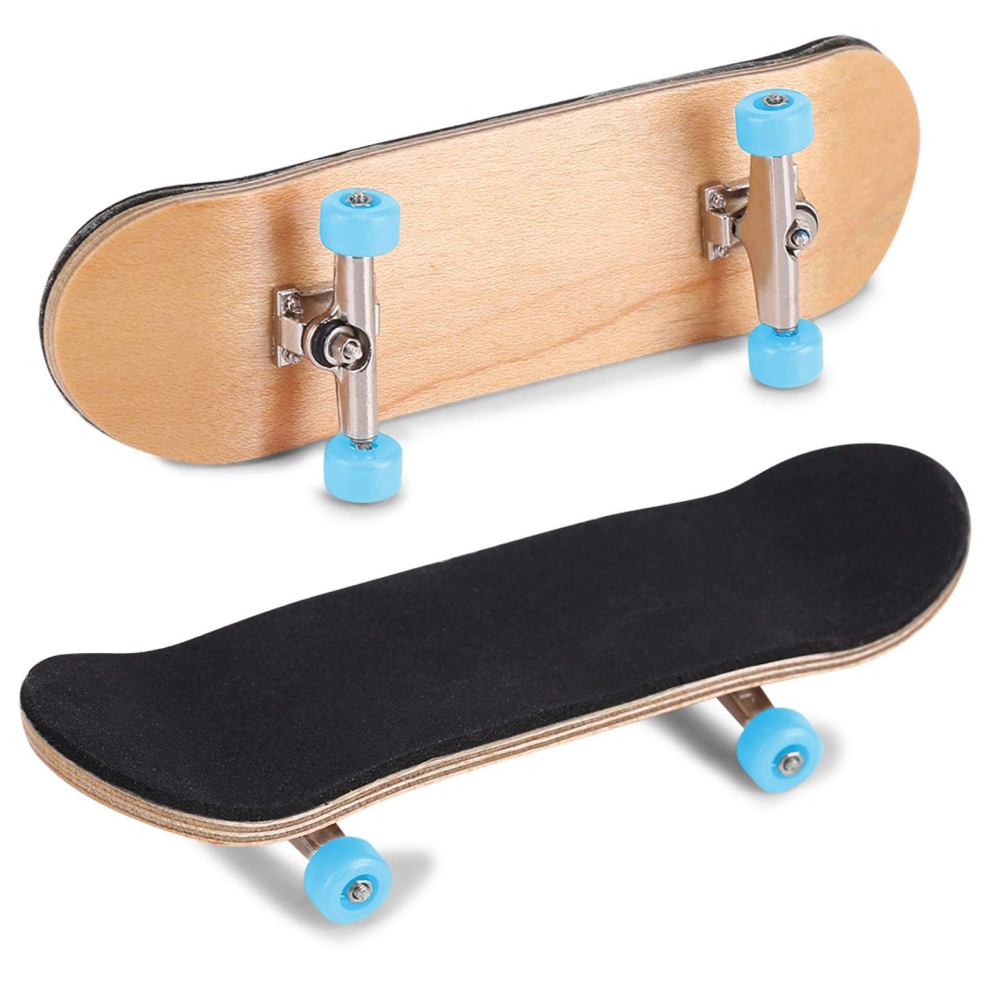 Hurrise Wooden Finger Skateboards, 1Pc Maple Wooden+Alloy Fingerboard Finger Skateboards With Box Reduce Pressure Kids Gifts(Lig