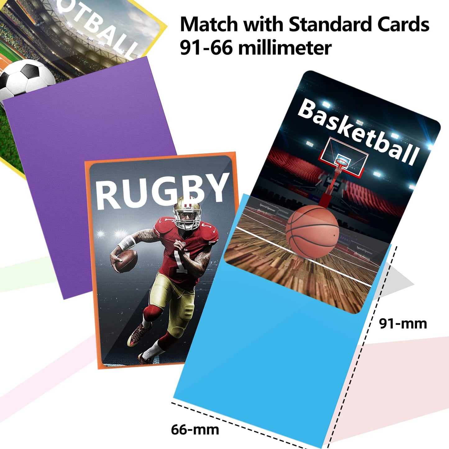 Mlikero 1000 Count Card Sleeves, Baseball Card Sleeves For Standard Cards, 10 Colors Trading Cards Sleeves Fit For Mtg, Football