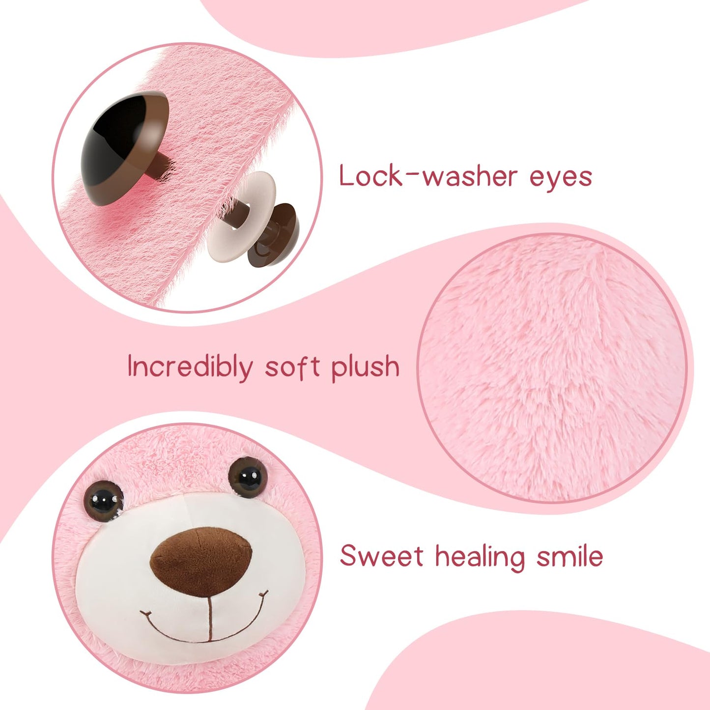 Tezituor Giant Teddy Bear Stuffed Animal 51In, Large Teddy Bear Mommy With Baby, Big Teddy Bear Stuffed Bear For Kids, Girlfriend On Mother'S Day, Valentine, Christmas, Baby Shower, Birthday, Pink