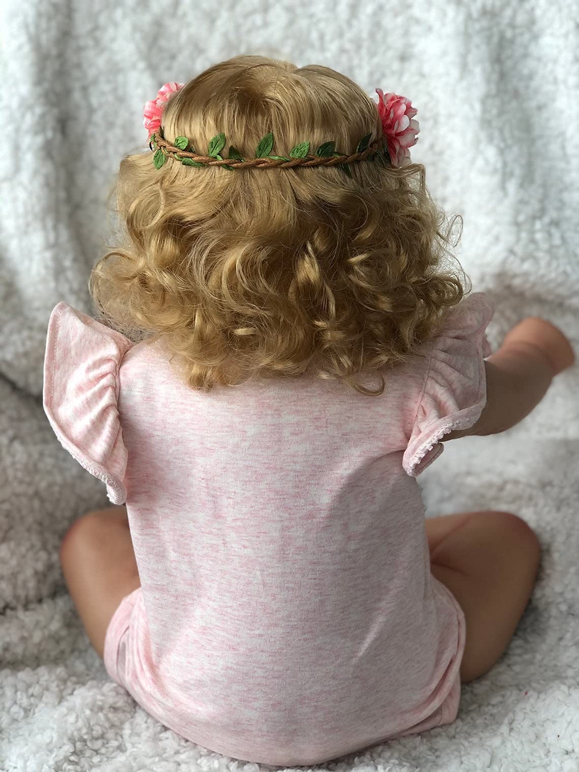 Icradle 20' Realistic Reborn Baby Doll Girl With Rooted Blonde Hair, Silicone Toddler Toy For Ages 3+