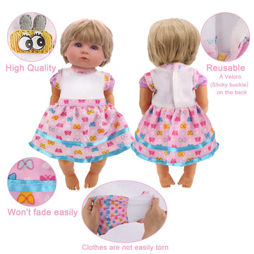 Girl Doll Clothes And Accessories 6 Sets Doll Clothes For 12 Inch Dolls Alive-Baby Doll Clothes Dress Pajamas Lovely Baby Doll Outfits Accessories For Christmas Birthday For Little Girl