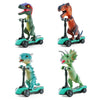 DINOBROS Dinosaur Scooter Toys Pull Back Cars Mini Finger Kick Scooters Boy Toy Age 3 4 5 6, Dino Gift Sets for Kids 4-Pack
