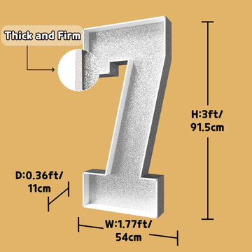 Imprsv 3Ft Silver 70Th-Birthday Decorations Numbers: 70Th Birthday Party Anniversary Decorations Large Light Up Numbers 70 For M