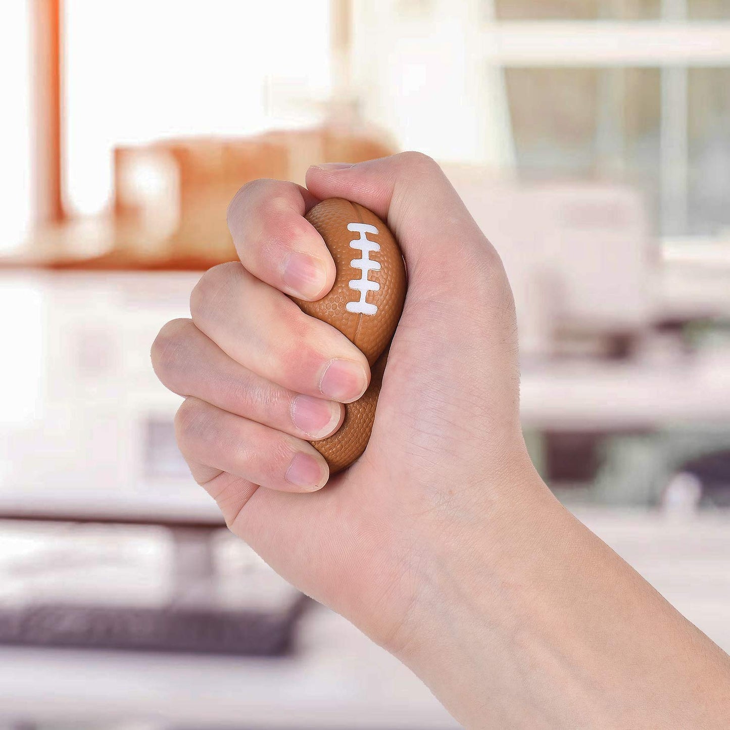 Uogw 36Packs Football Stress Balls,Superbowl Decoration Party Favor,Mini Foam Squeeze Sports Balls for Party Supplies and Outdoo