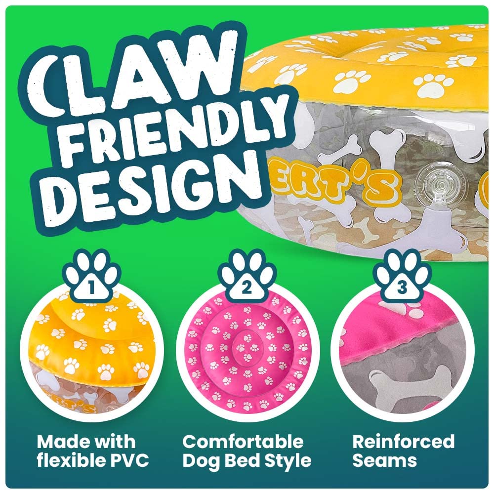 Ruperts Float Dog Pool Float | Inflatable Canopy Loungers for Pets | Water Rafts for XSmall to Small Dogs & Puppies | Puppy Pool