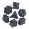 Udixi Black Cracked Glass Dice Set D&D, 7 Piece Glass Polyhedral Dnd Dice For Dungeons And Dragon Tabletop Game
