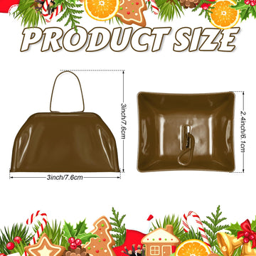 Yeshone 24 Pcs Metal Cowbell With Handle Cow Bells Noise Makers For Sporting Events Small Loud Noisemaker Cow Bell For Wedding C