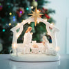Hotme Nativity Scene With Lights, Sculpted Hand Painted Nativity Figurine, Holy Family Manger Scene Nativity Sets For Christmas