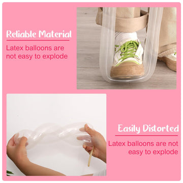 100Pcs 260 Balloons Clear Long Balloons For Balloon, Premium Quality Latex Twisting Balloons For Animals Modeling Christmas Birt