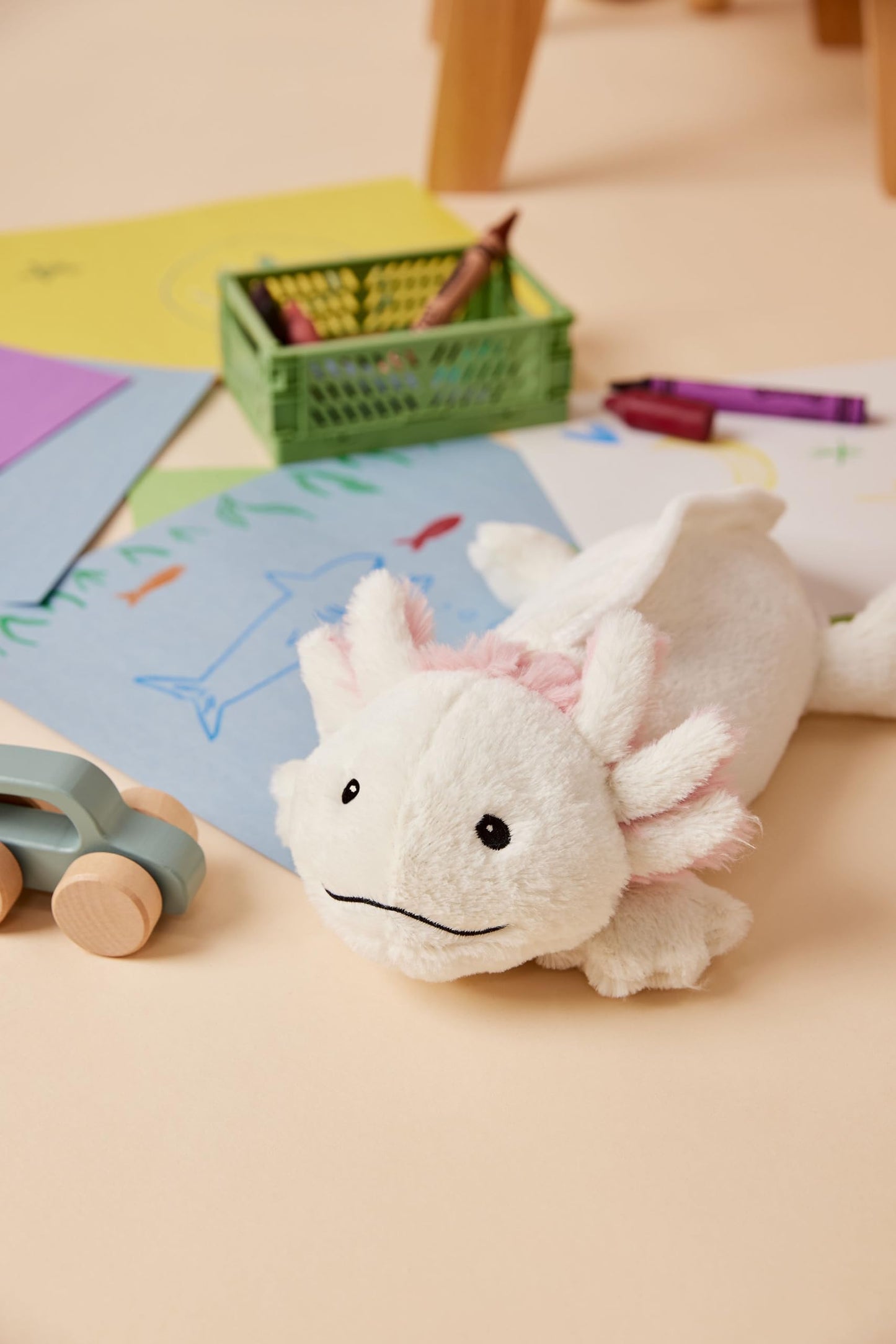 Warmies Axolotl Microwavable, Hot Or Cold For Cool Relaxation And Warm Relief, Lavender Scented Cozy Plush Animal