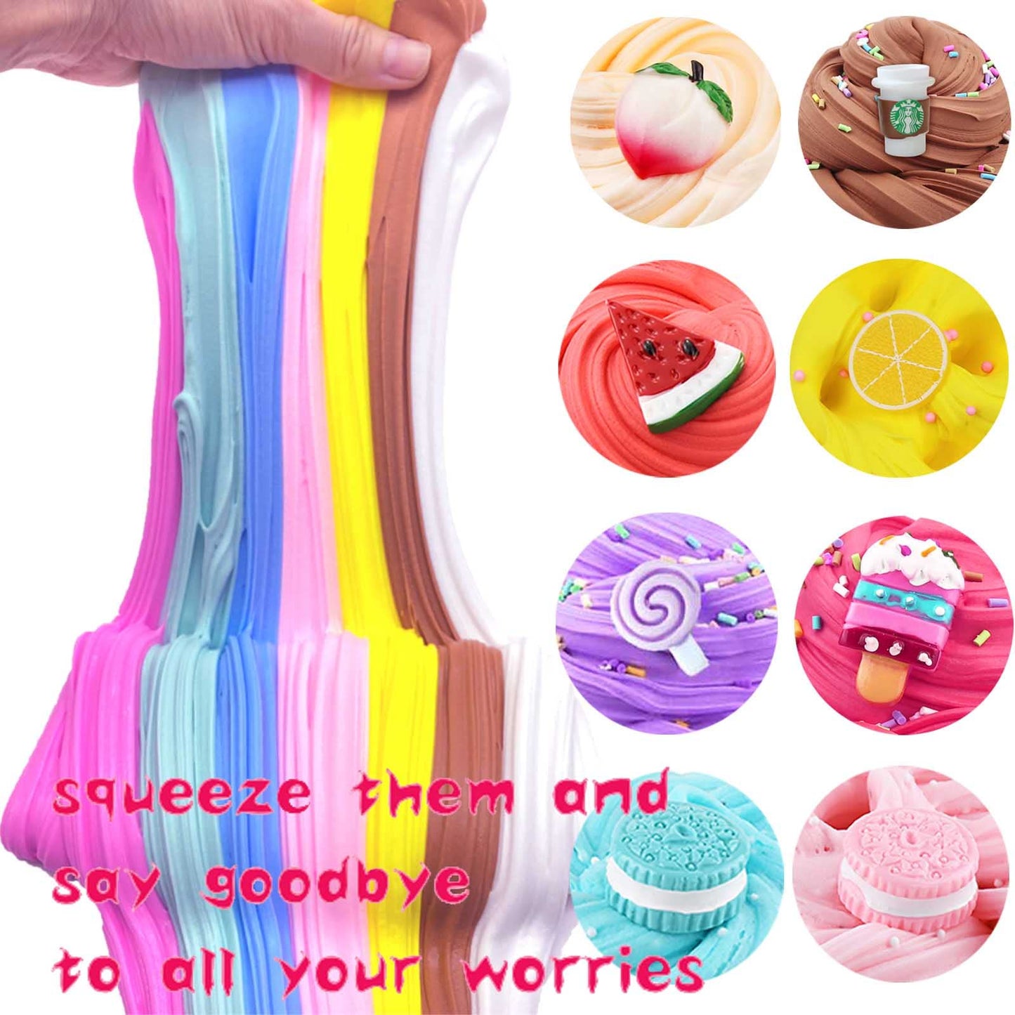 Hfchupin Butter Slime Kit For Girls And Boys 11Pack With Scent,Stretchy And Non-Sticky,Stress Relief Fidget Toy,Birthday Gift An
