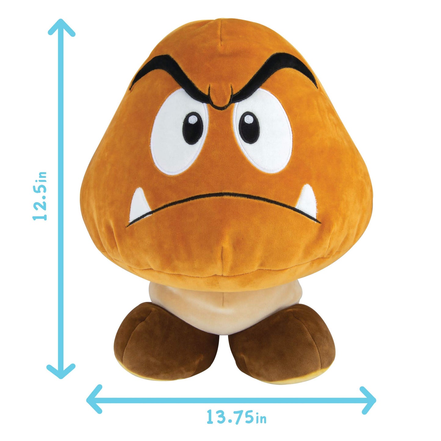 Club Mocchi Mocchi Nintendo Super Mario Plush - 15" Brown Squishy Goomba - Collectible Plush Toy T12990