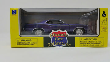 NewRay Plymouth 1/32 Cuda Toy Vehicle - Small Purple Plastic Model 51393