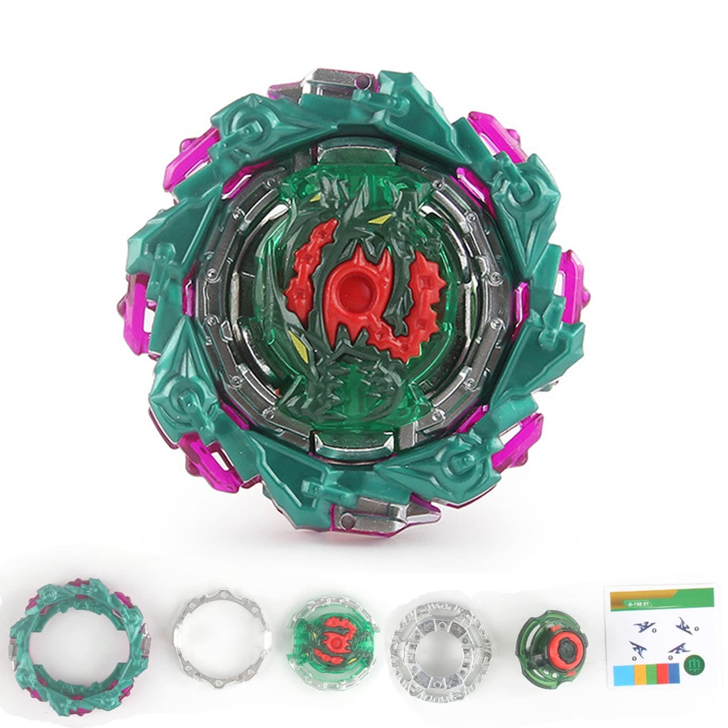 Bay Burst Starter Bu B-198#01 Chain Kerbeus Fortress Yard'-6 Booster Superking Battling Toys Gaming Tops Gyro Spinning Brust Toy