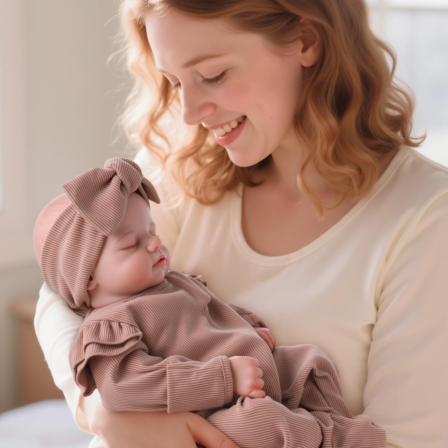 Babeside 17 Inch Lifelike Reborn Baby Dolls - Realistic Newborn Baby Doll Girl With Chubby Cheeks & Accessories, Real Life Rebor