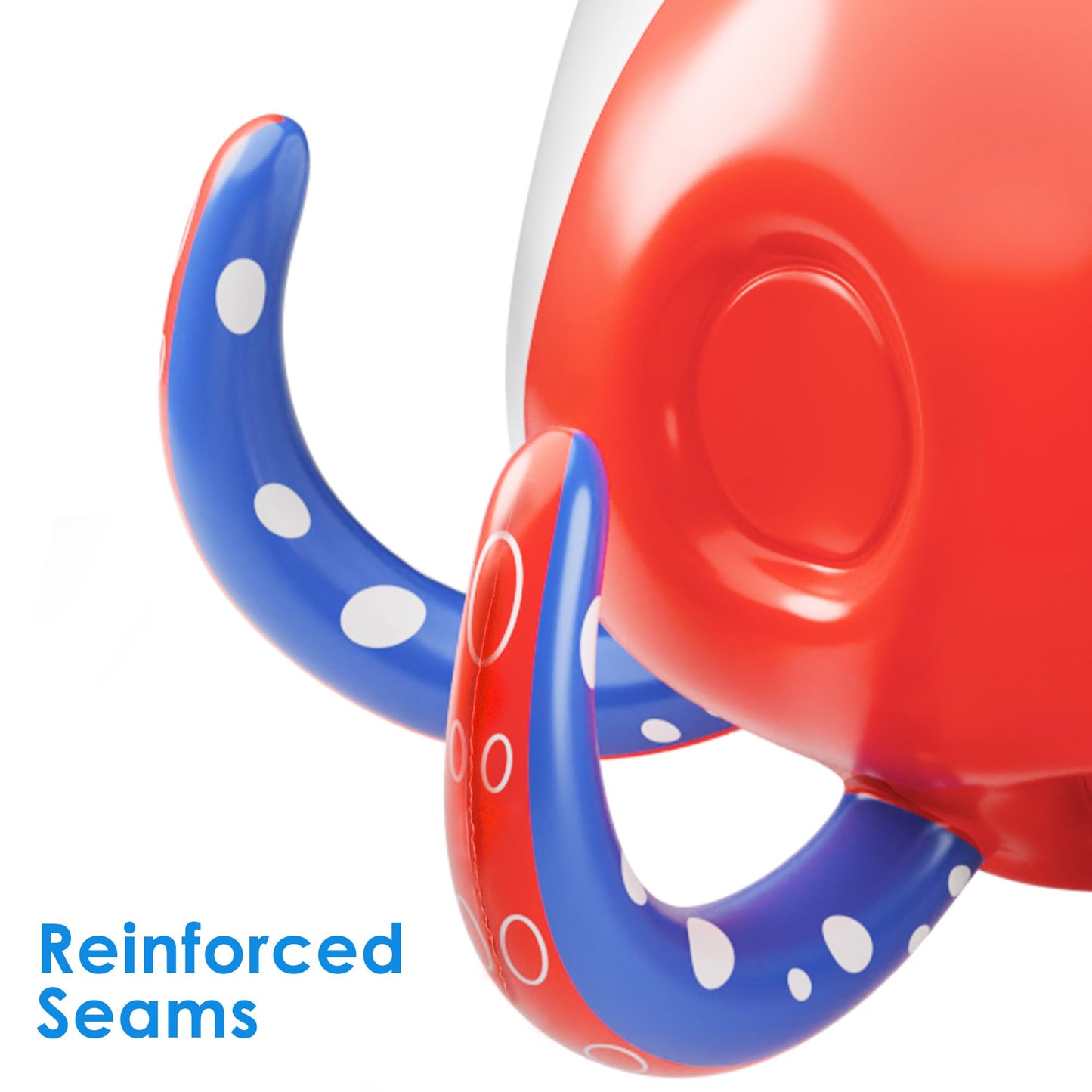 Iplay, Ilearn Pool Wave Kids Octopus Pool Toys, 2-In-1 Inflatable Float Water Game Basketball Hoop Ring Toss Outdoor Swim Cool Summer Family Party Gift 3 4 5 6 7 8 Yr Old Boy Girl Child-Blue Red White