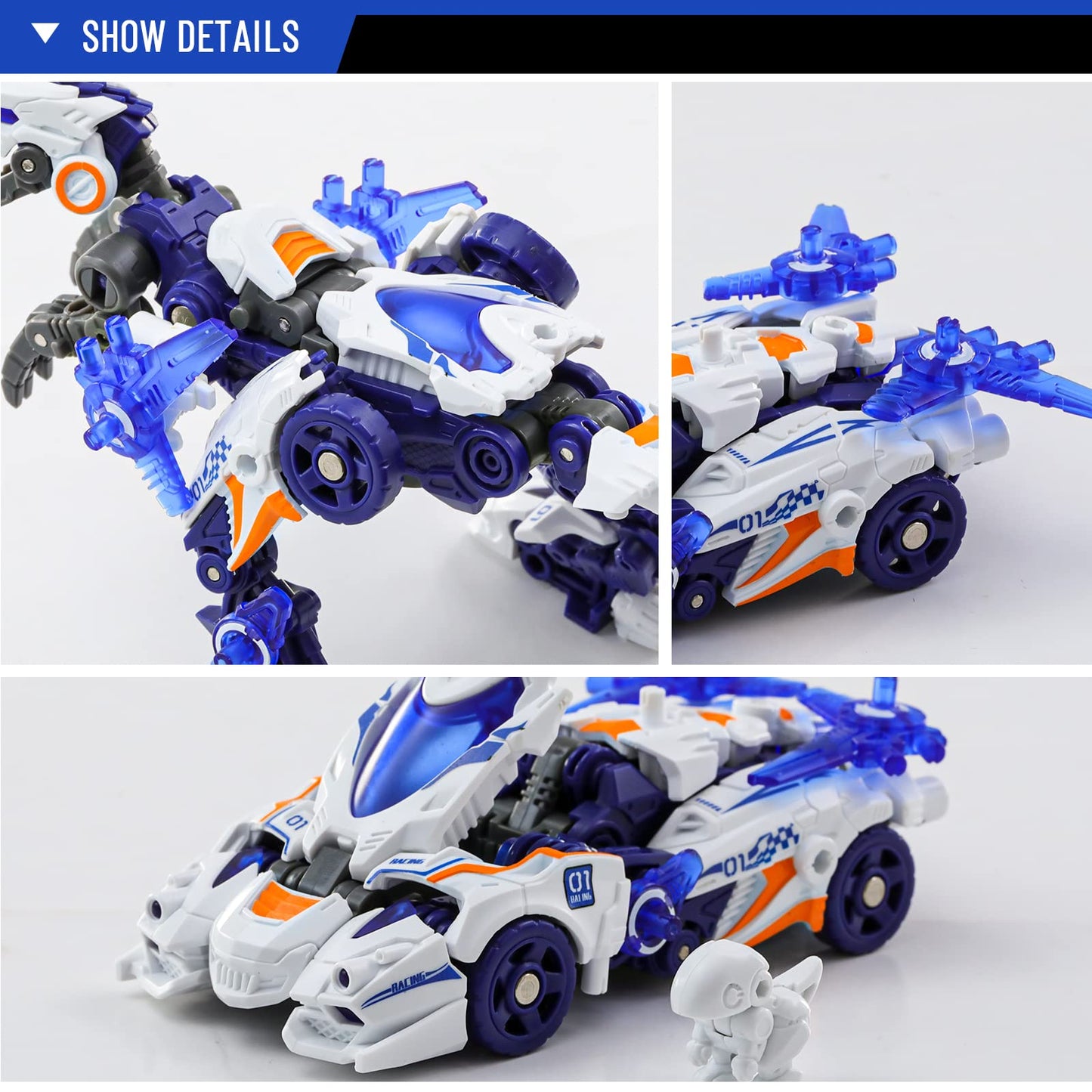 52Toys Beastdrive Wheel Raptor Deformation Toys Action Figure, Converting Toys In Vehicle And Beast, Perfect Birthday Party Gift
