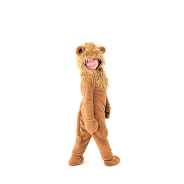 Kosgraiy Kid Lion Costume,Christmas Lion Onesie Boy And Girl,Animal Onepiece Outfit Halloween,Animal Onesie Christmas Costume,M,