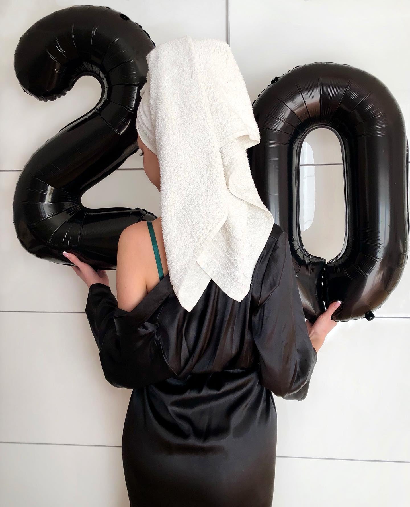 Black Number Balloon 40 Inch, 0 Number Balloons, 10 20 30 40 50 60 70 80 Numbers Balloon Birthday Decorations, Black Party Suppl