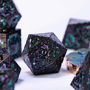 UDIXI Metal DND Dice Set, 7PCS Polyhedral D&D Dice Set Dragon d n d Dice for Dungeons and Dragons, Metal Dice Set d&d for Role P