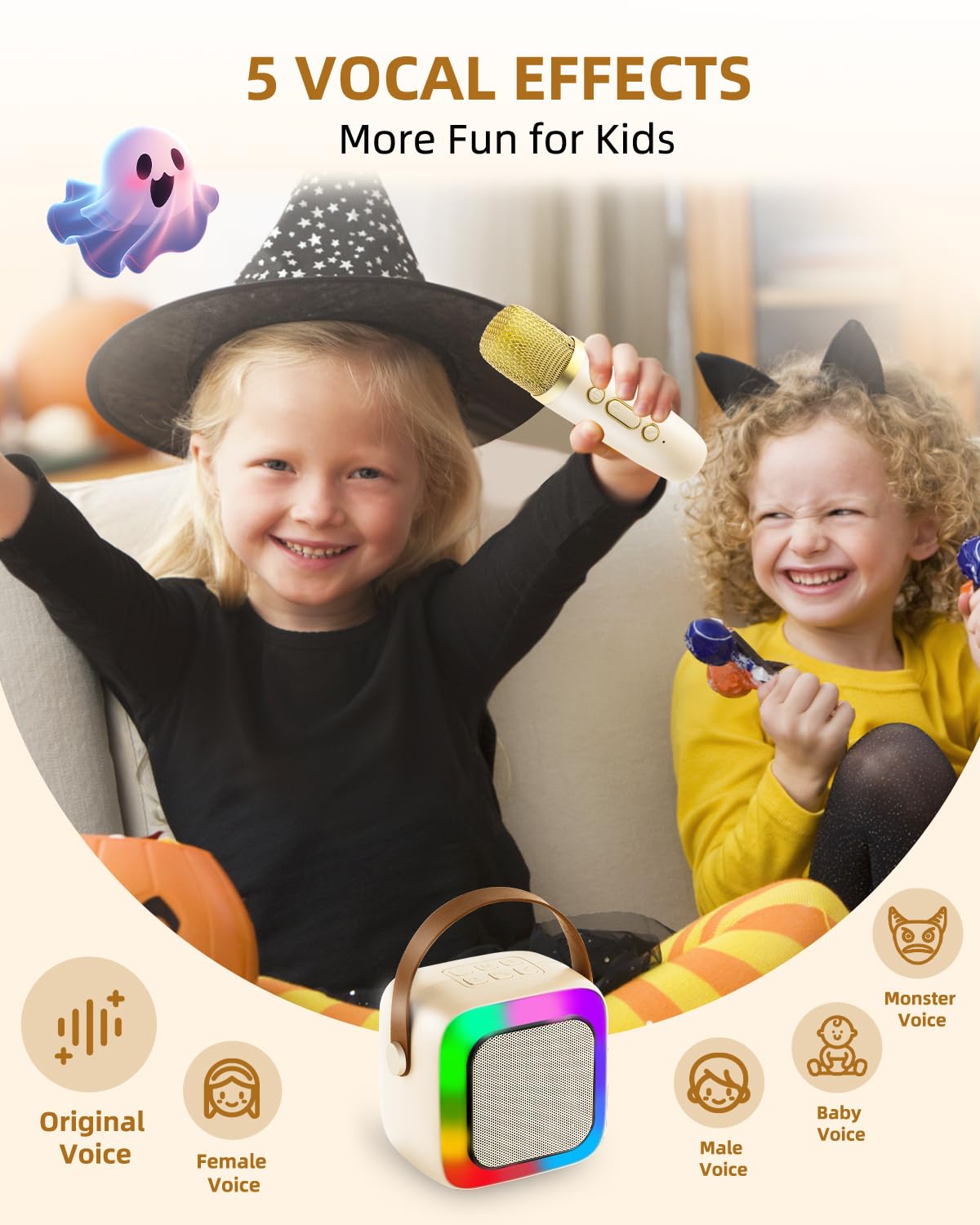 Anliuanliu Kids Karaoke Machine For Adults, Mini Portable Karaoke Bluetooth Speaker With 1 Wireless Microphone, Birthday Gifts T