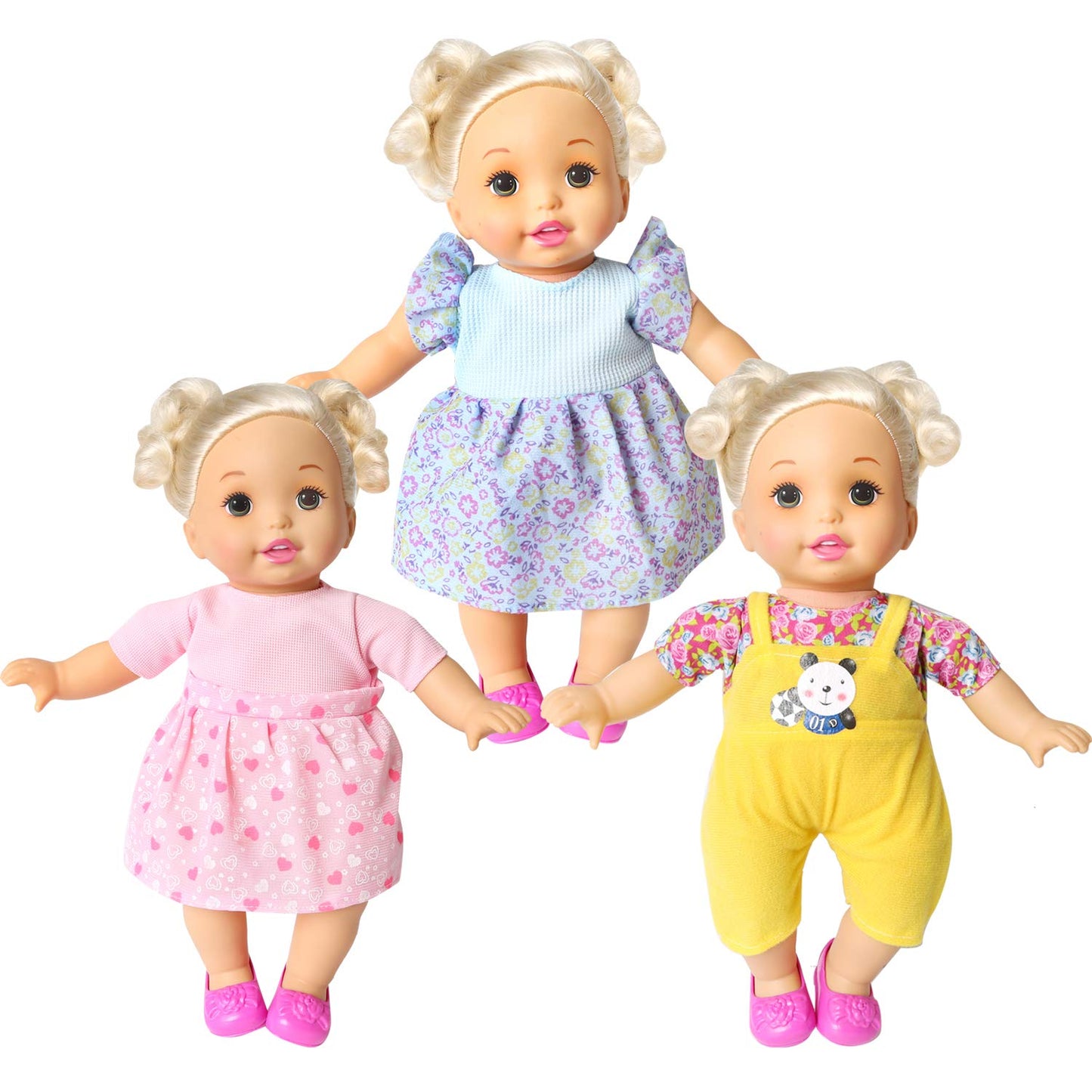 Bobo Clothes Set Of 12 For 12-14-16 Inch Alive Lovely Baby Doll Clothes Dress Outfits Costumes Dolly Pretty Doll Cloth Handmade Girl Christmas Birthday Gift