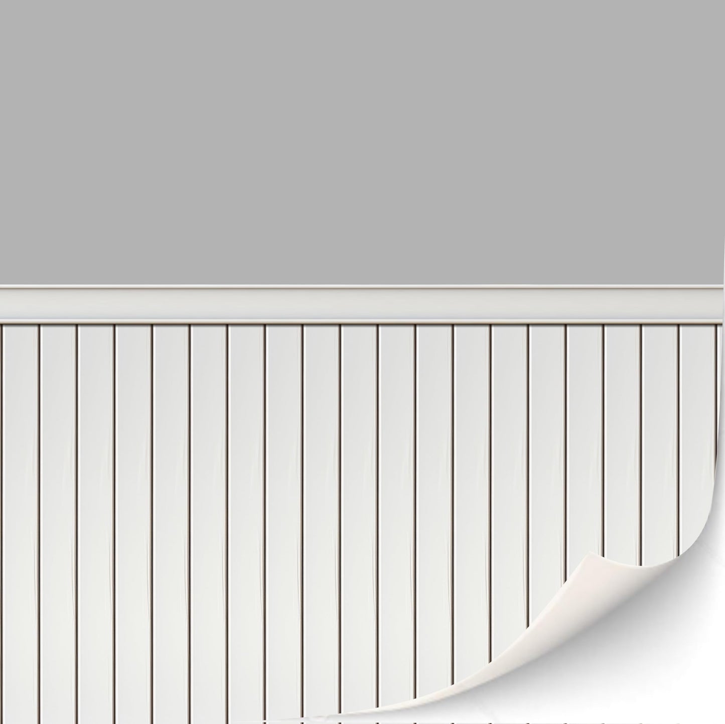 3 Sheets Self-Adhesive Wall Cladding For Dollhouse 1:12 Scale (Wood Paneled Wall (Gray))